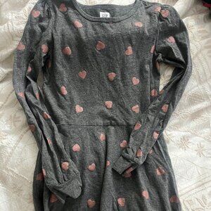 Gap grey heart print dress